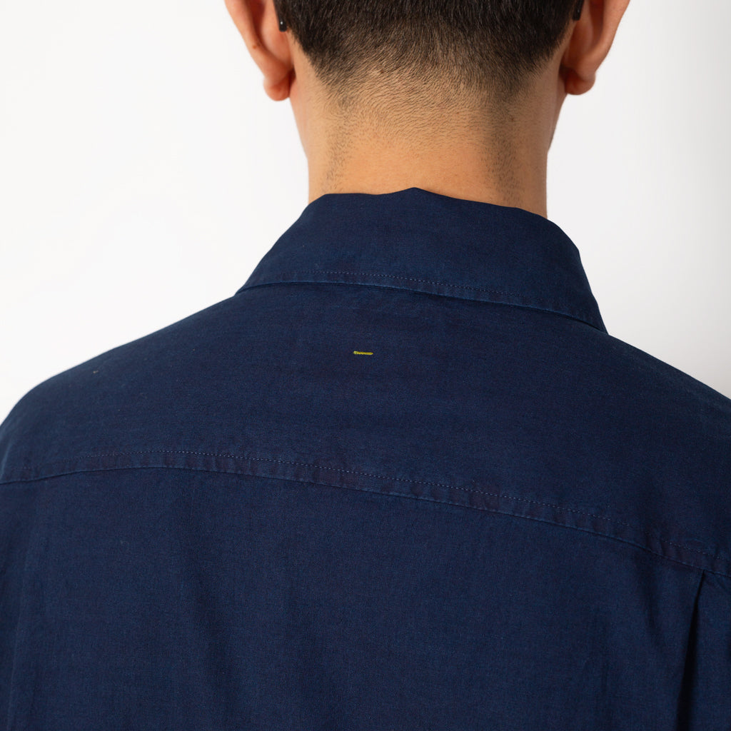 Plain Weave Overall Shirt - Indigo