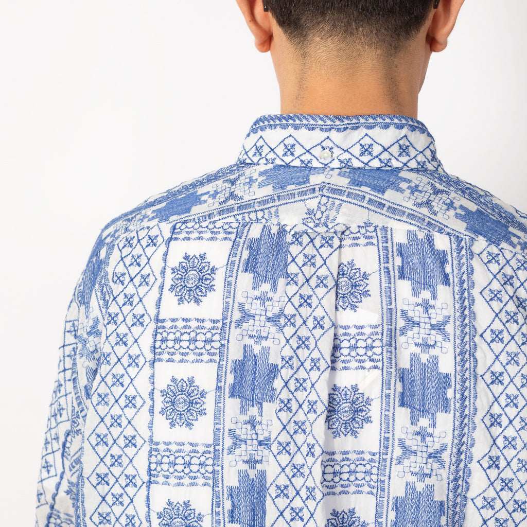 Popover BD Shirt - Blue/White Embroidery