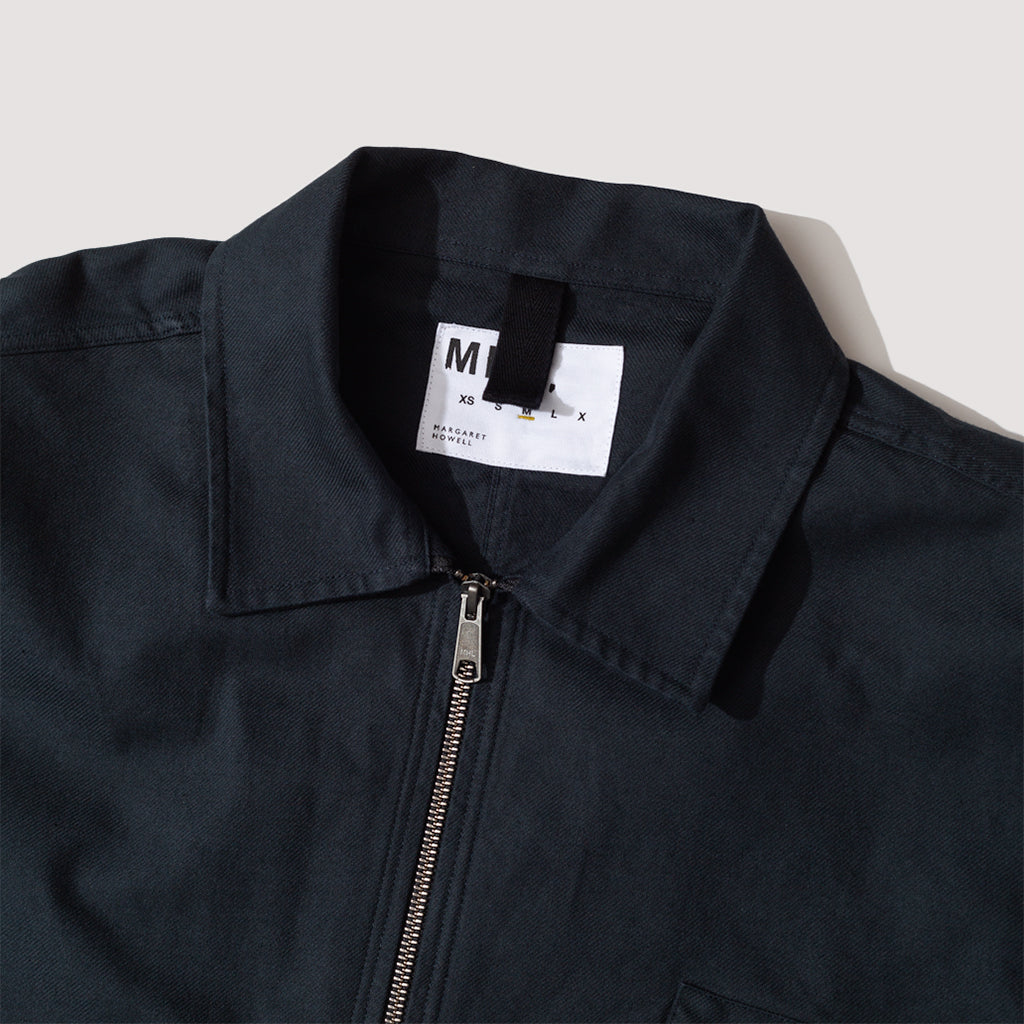 Workwear Zipped Overshirt - Dark Navy