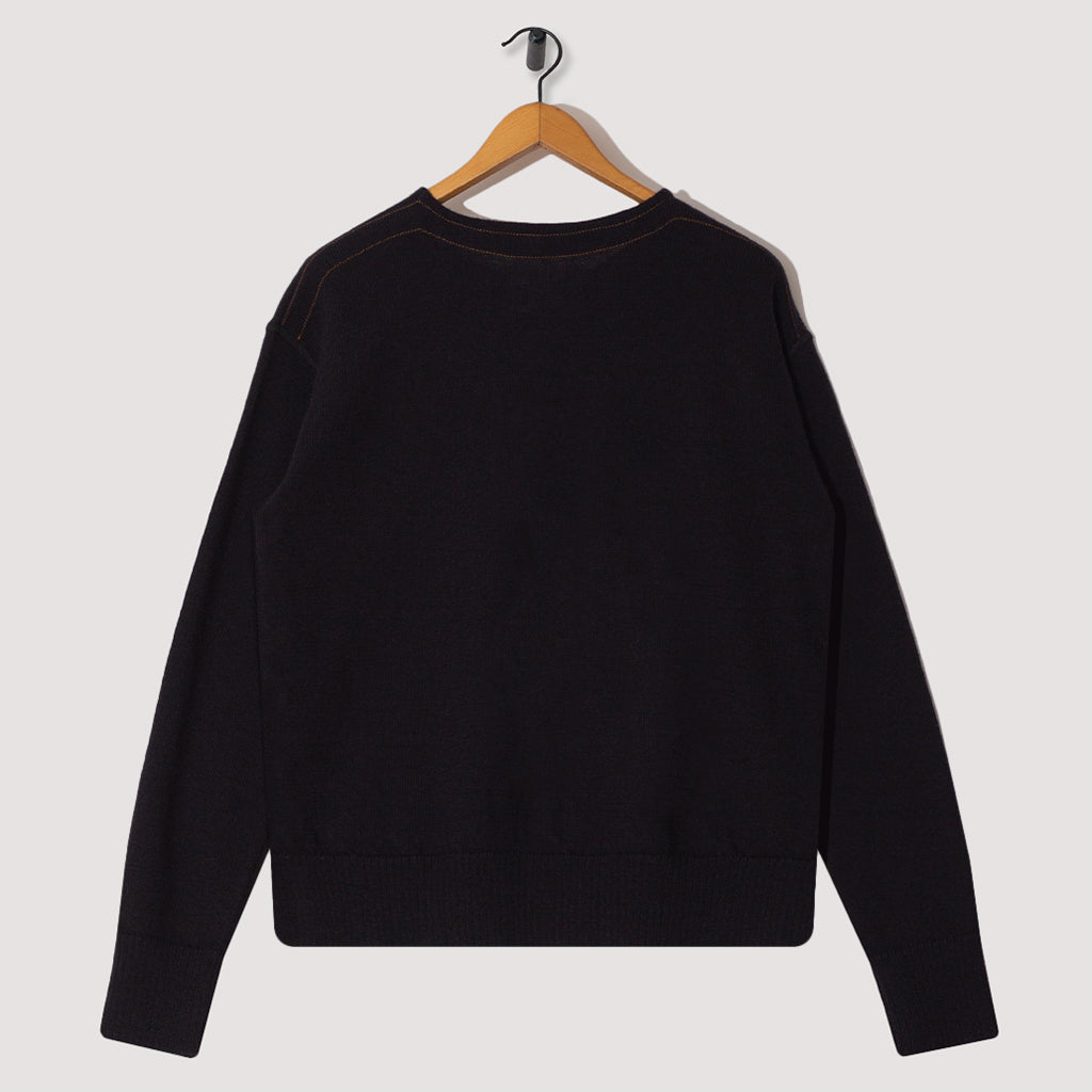 Contrast Stitch Crew - Ink