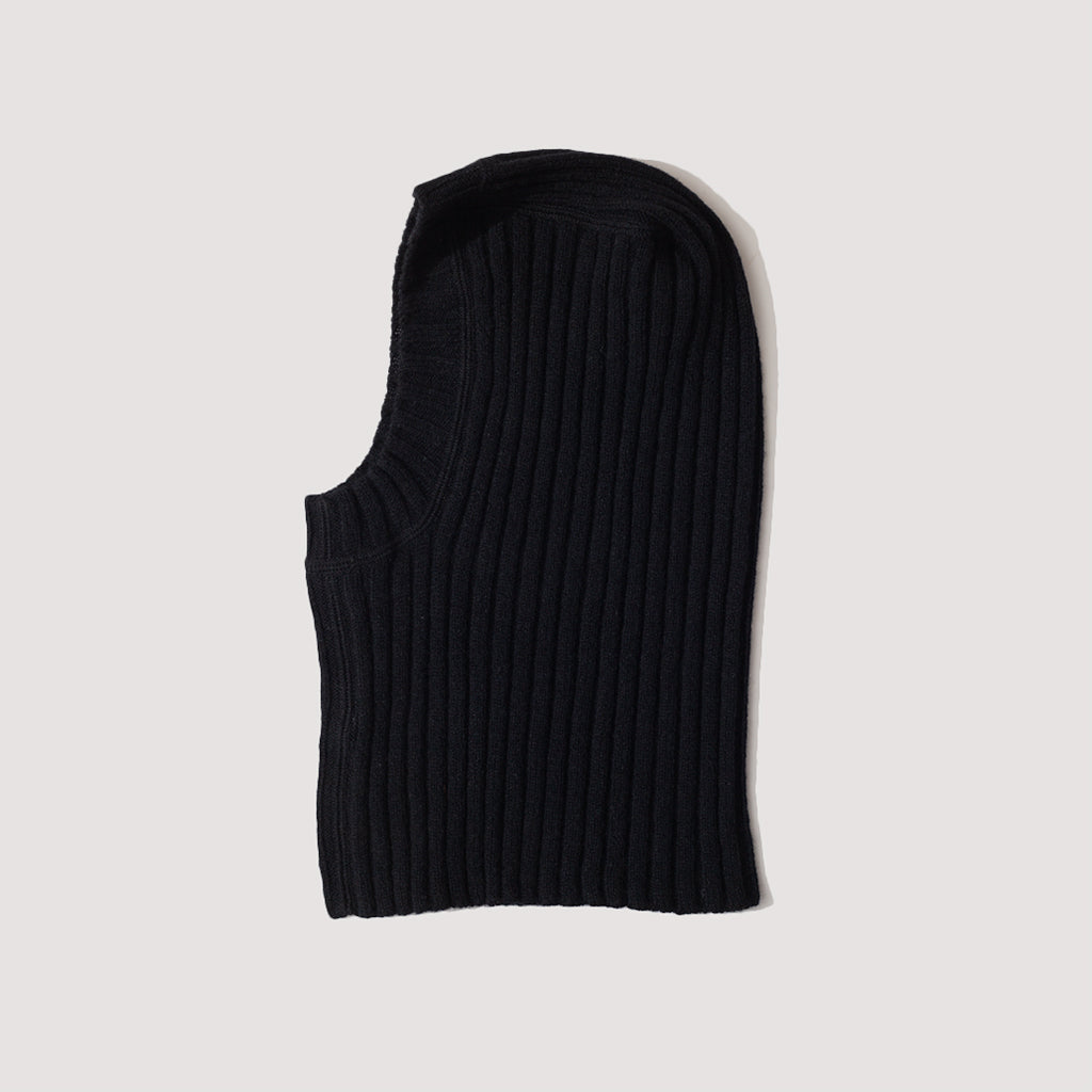 Ribbed Balaclava - Black