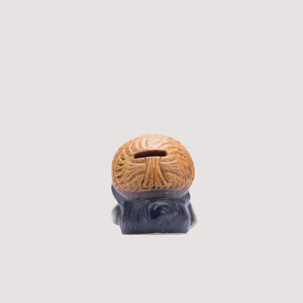 Fortune Raccoon Dog Piggy Bank - Navy
