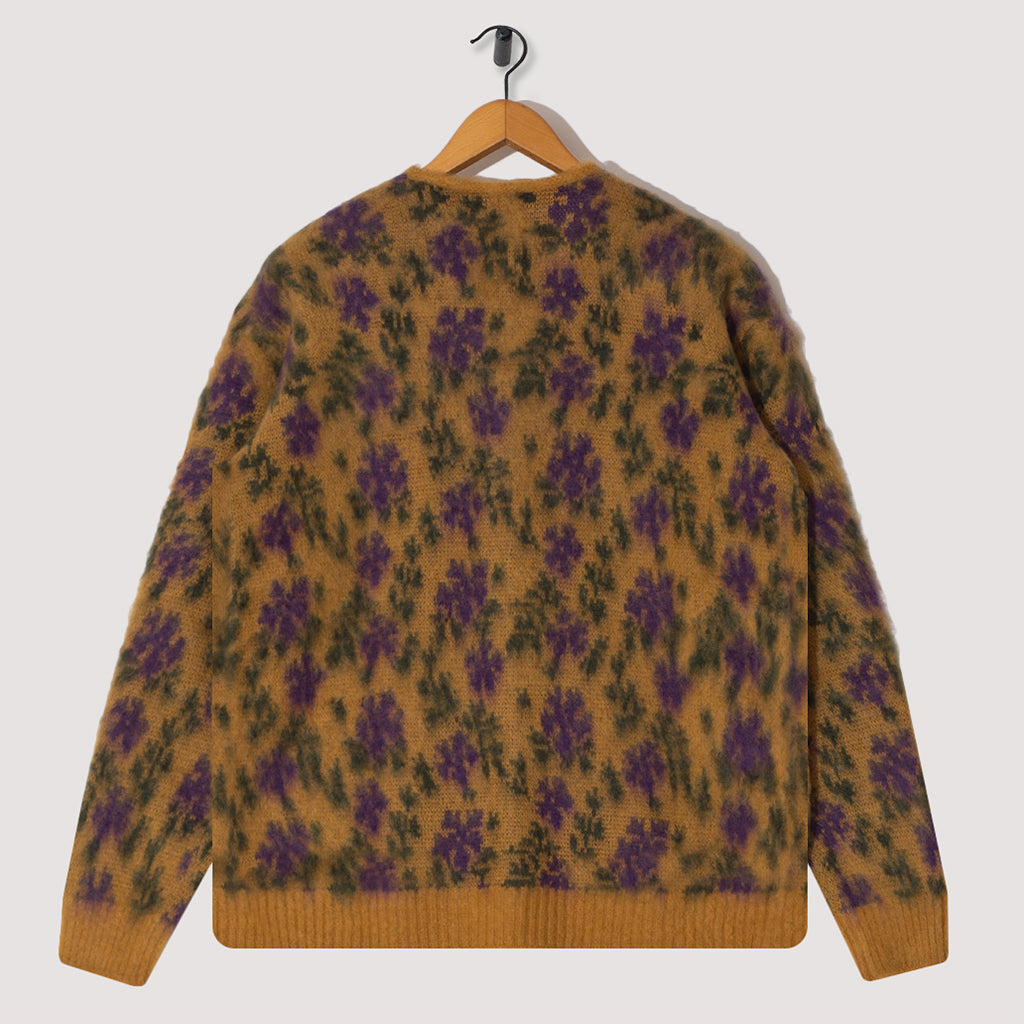 Mohair Cardigan - Yellow Flower