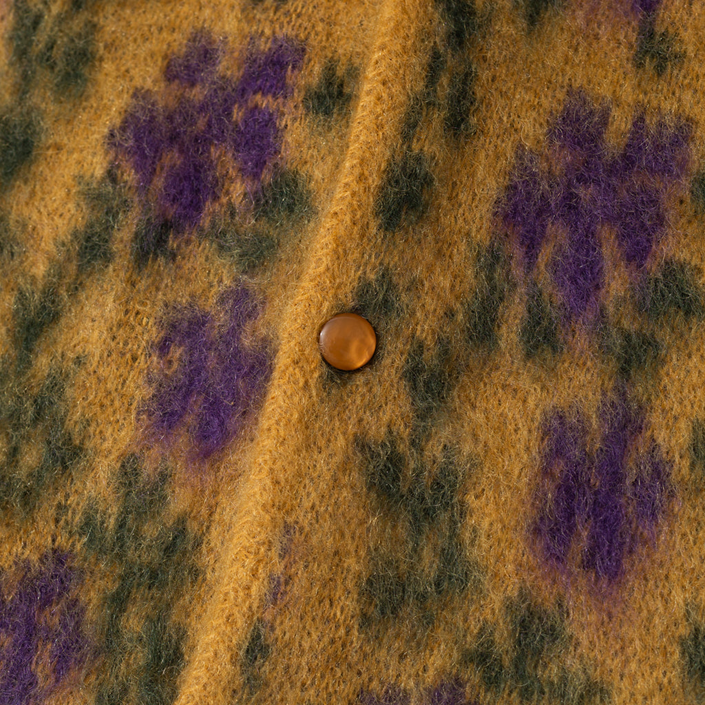 Mohair Cardigan - Yellow Flower