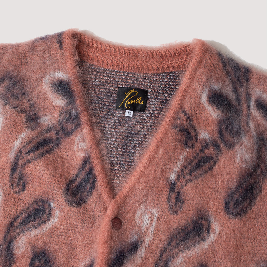 Mohair Cardigan - Pink Paisley