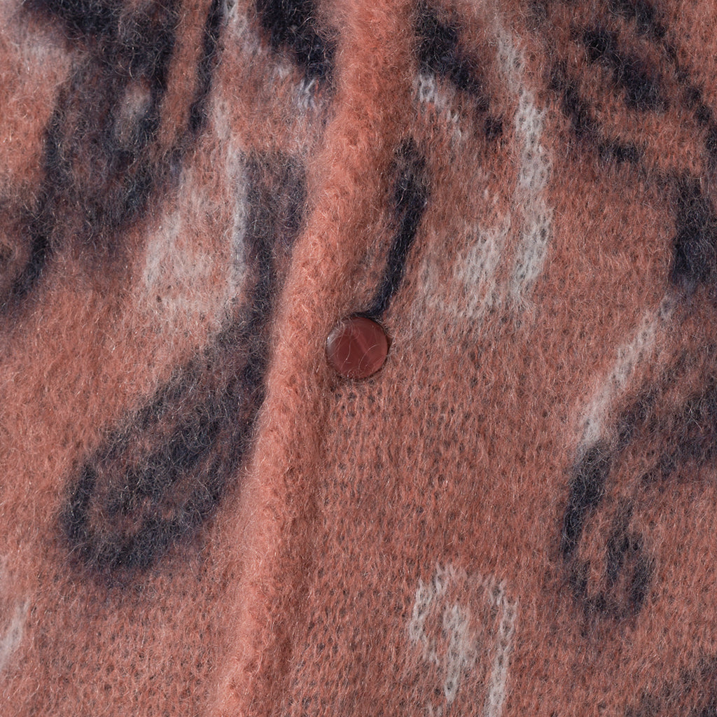Mohair Cardigan - Pink Paisley