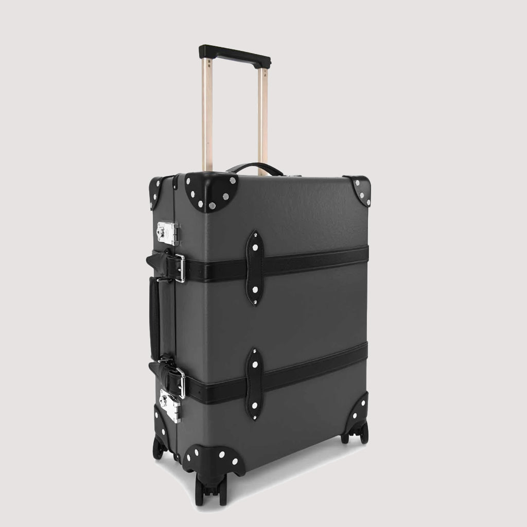 Centenary Four Wheel Carry-On Case - Charcoal/Black/Chrome