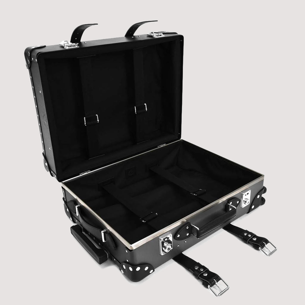 Centenary Four Wheel Carry-On Case - Charcoal/Black/Chrome