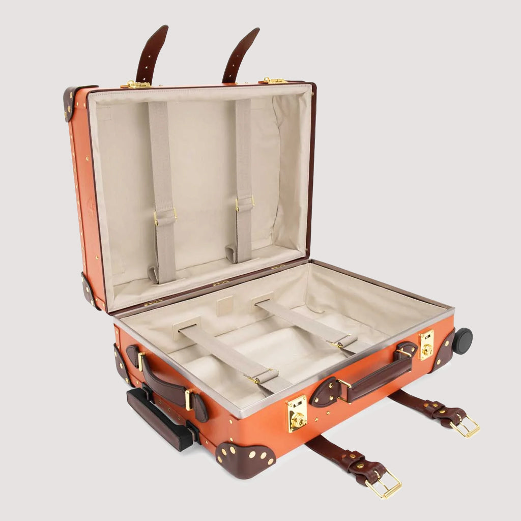 Centenary Four Wheel Carry-On Case - Marmalade/Brown/Gold