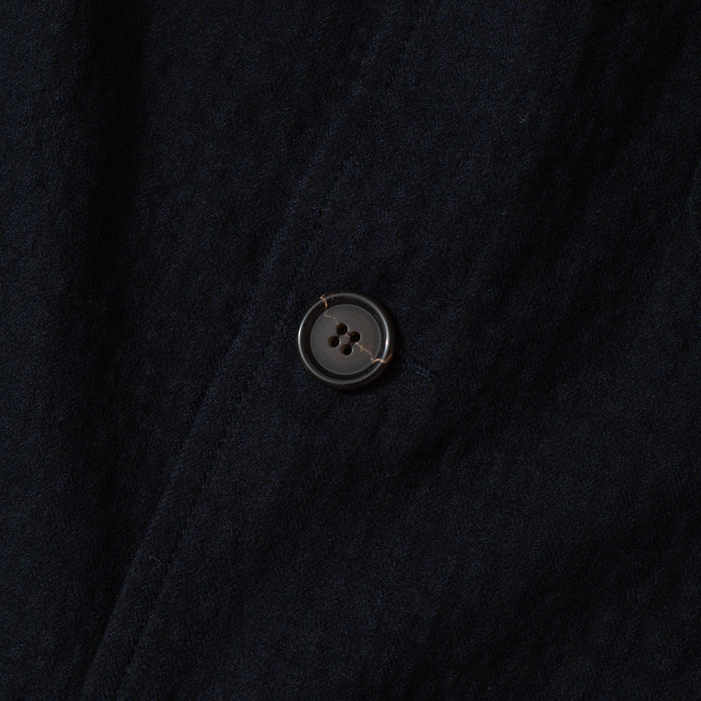 Three Button Jacket - Navy Check Wool
