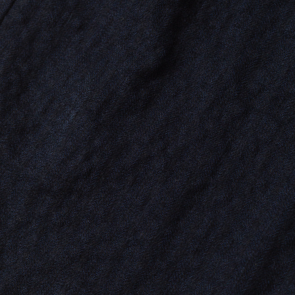 Pleated Track Pant - Navy Check Wool
