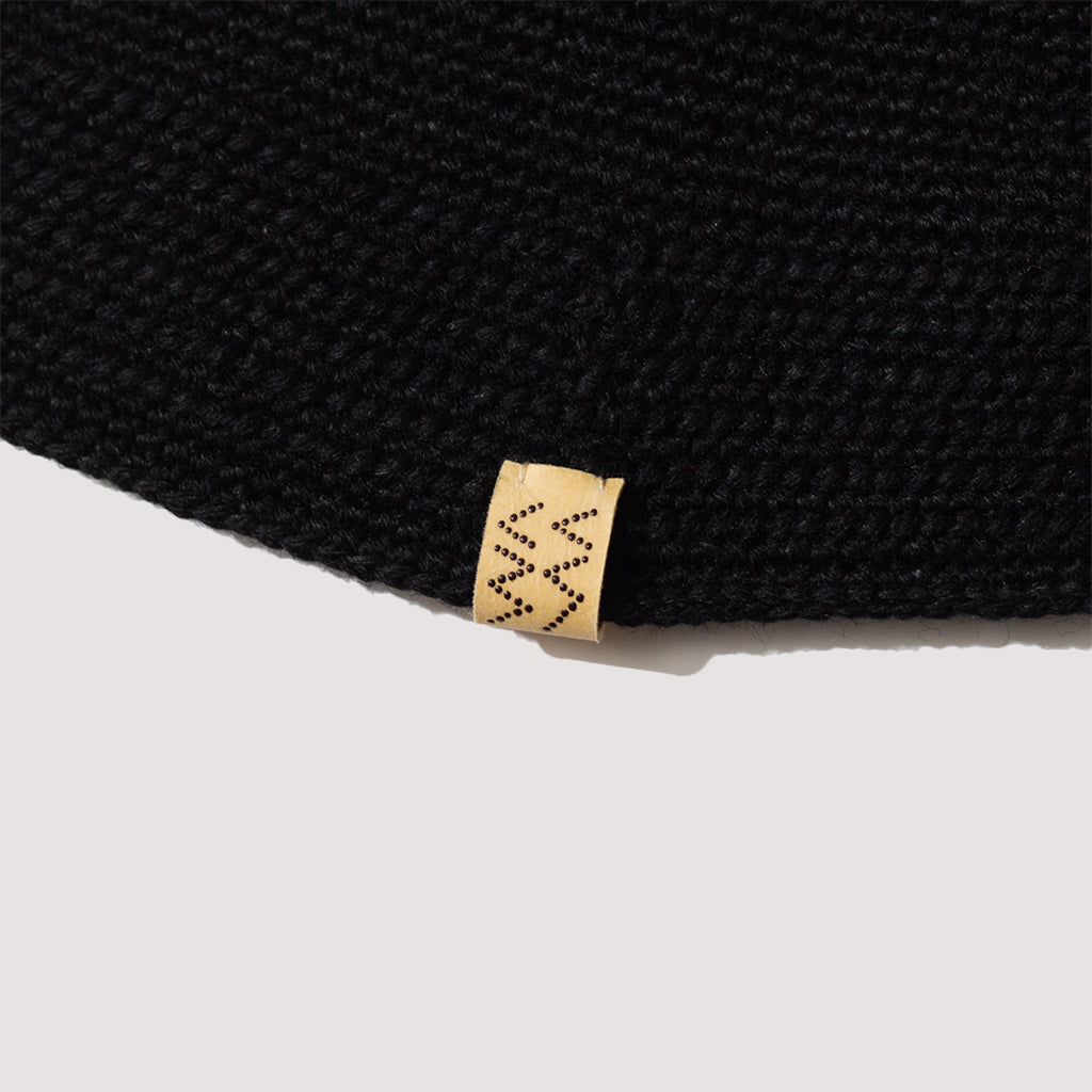 Crochet Knit Hat - Black