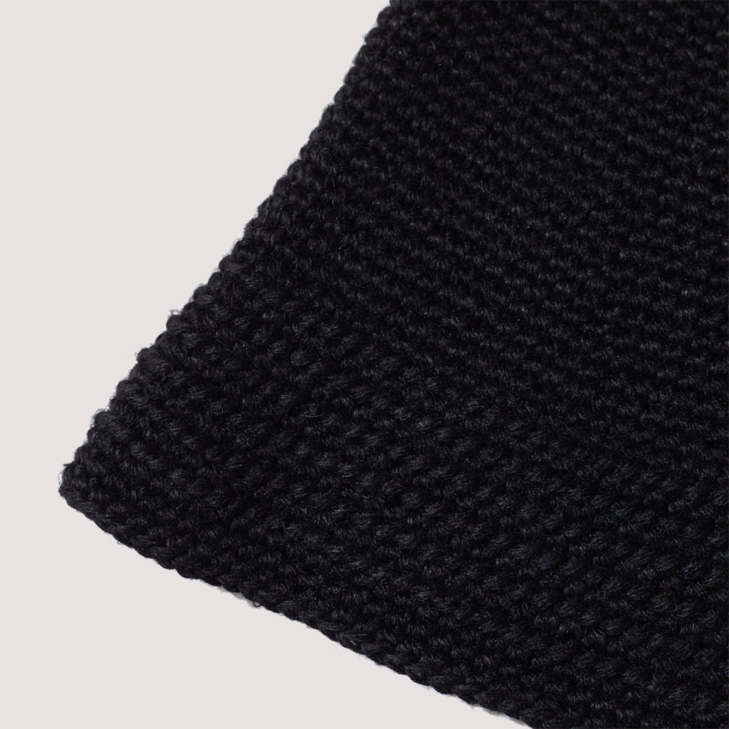 Crochet Knit Hat - Black