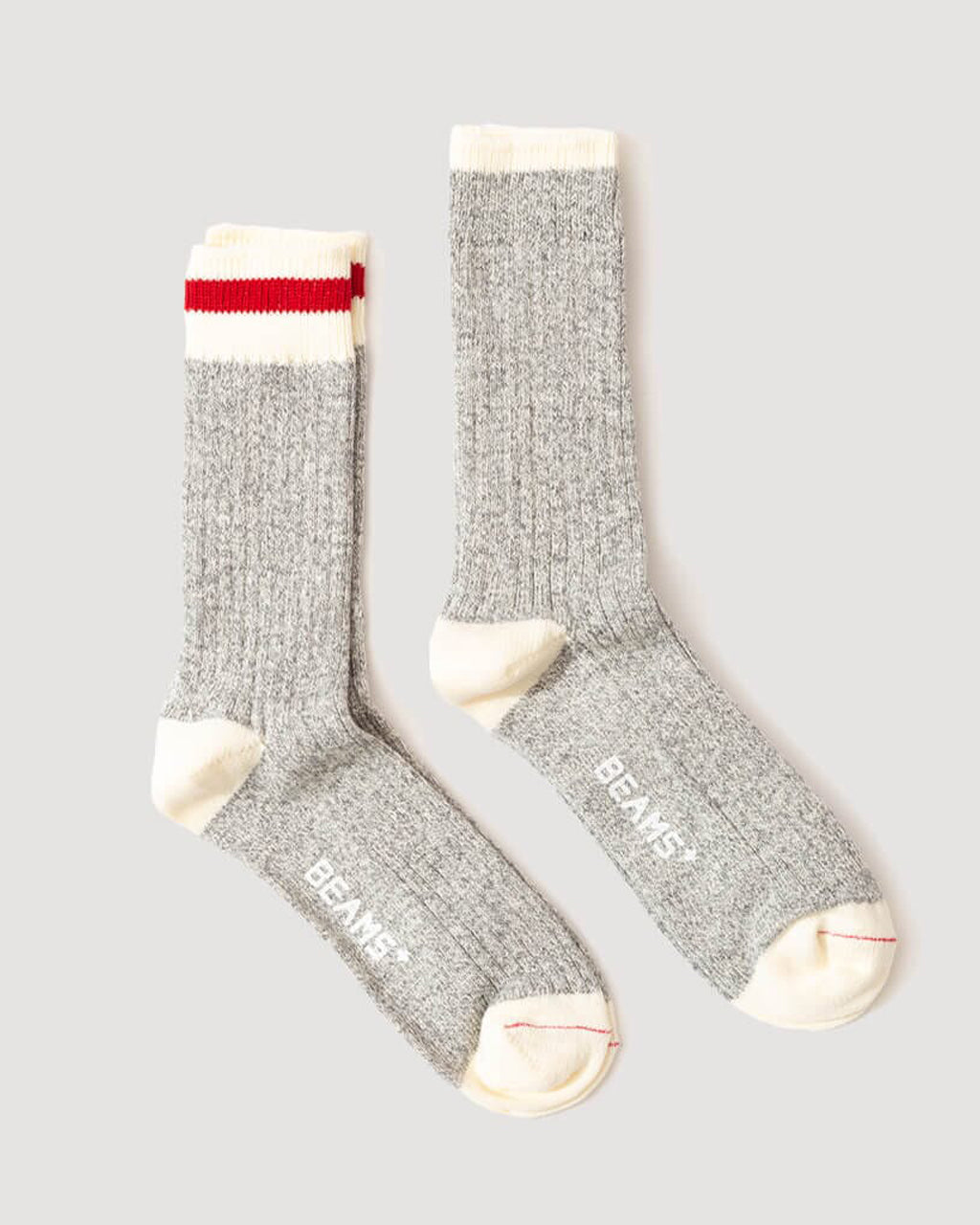 Rag Socks 2 Pack - Grey/Red