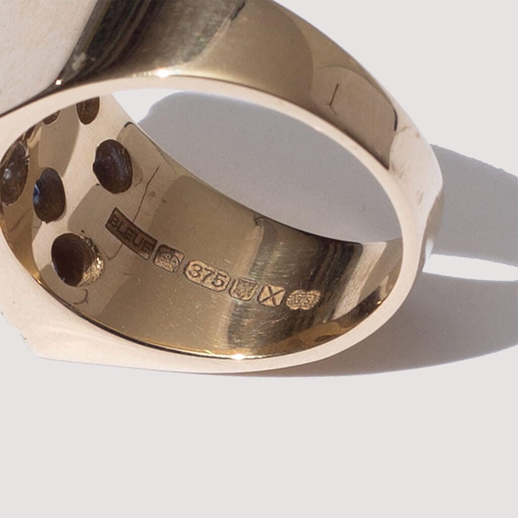 Blue Rose Garden Signet - Gold (375