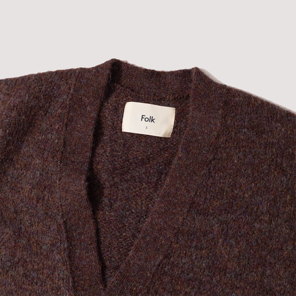 Signal Cardigan - Fig Mohair