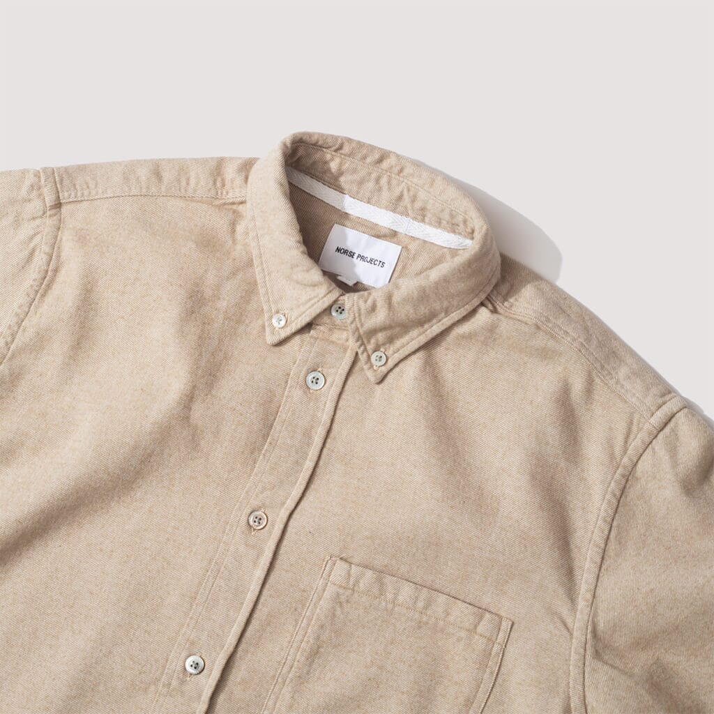 Anton Brushed Flannel - Utility Khaki