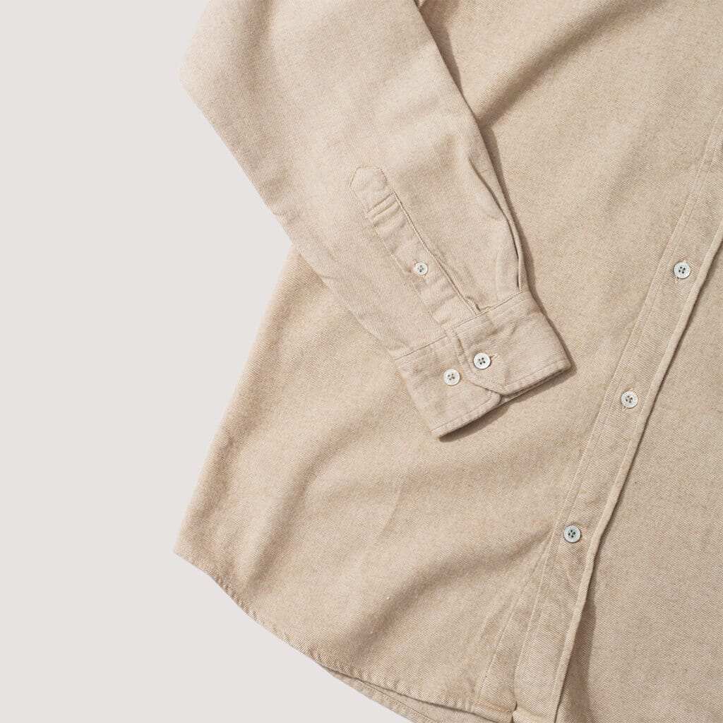 Anton Brushed Flannel - Utility Khaki