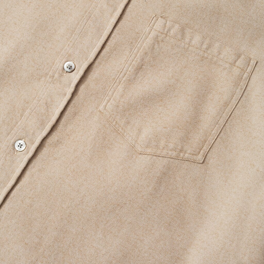 Anton Brushed Flannel - Utility Khaki