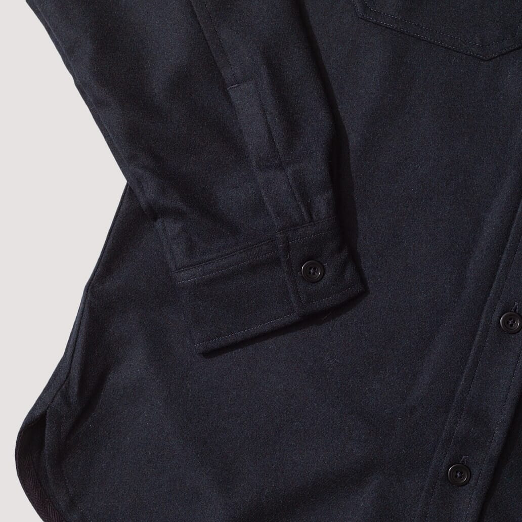 Silas Wool Overshirt - Dark Navy