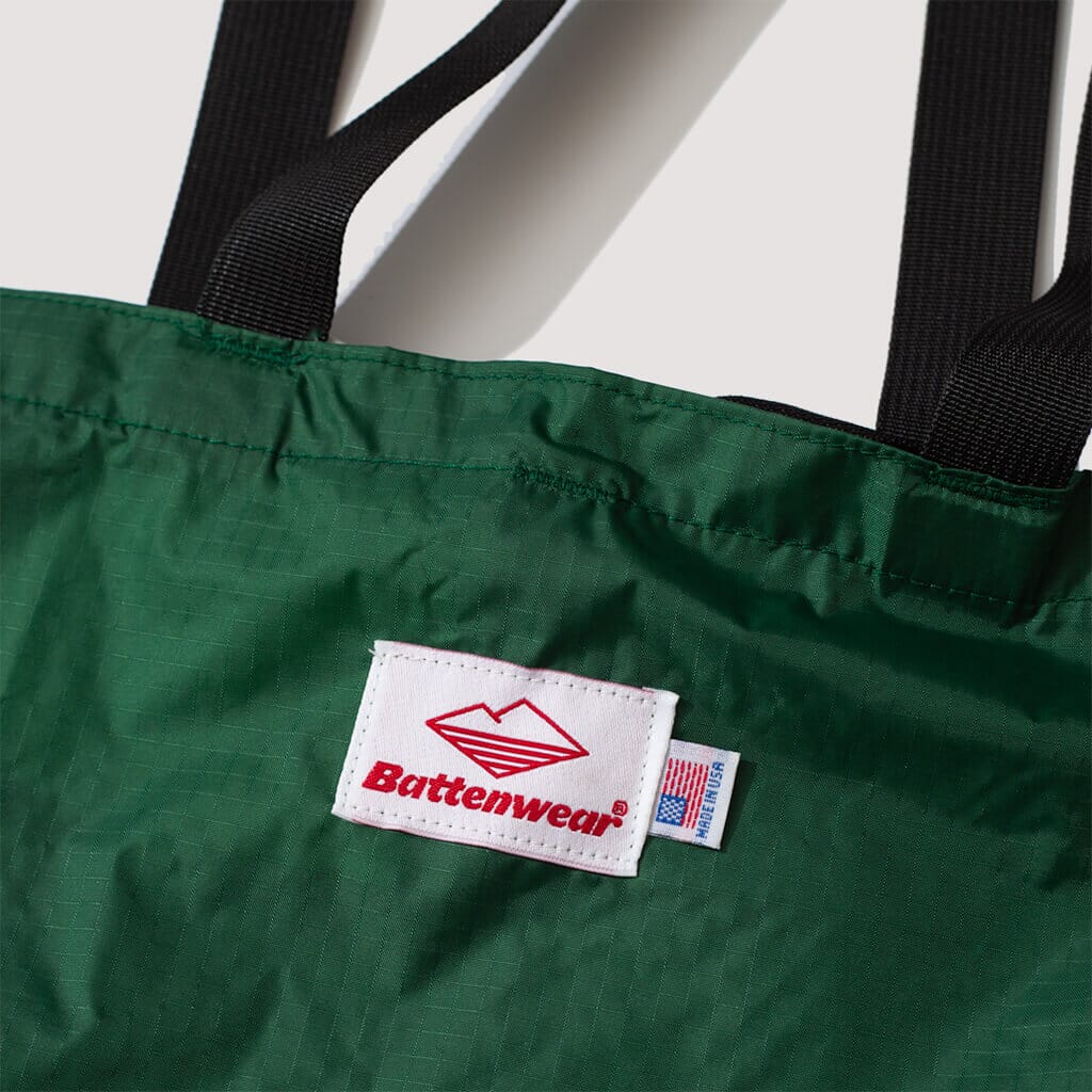 Packable Tote - Forest Green/Black