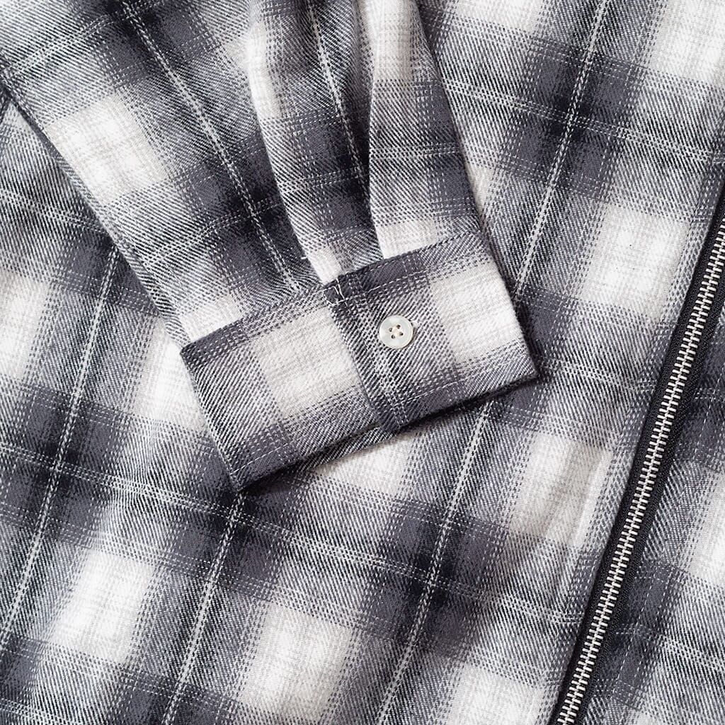 Zip Shirt - Black Plaid