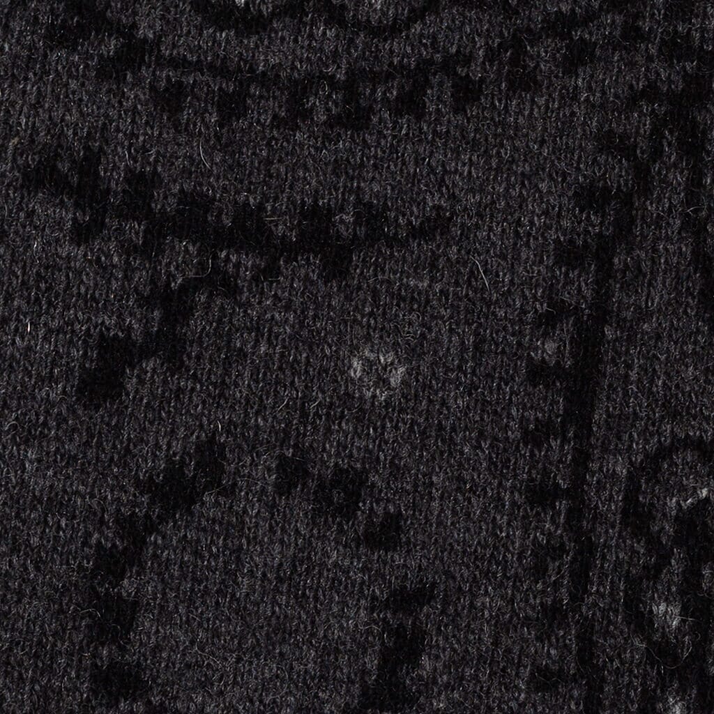 Knitted Cardigan - Anthracite/Black Paisley