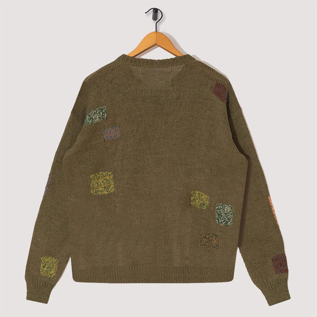 Spinning Jumper - Olive Darn Knit