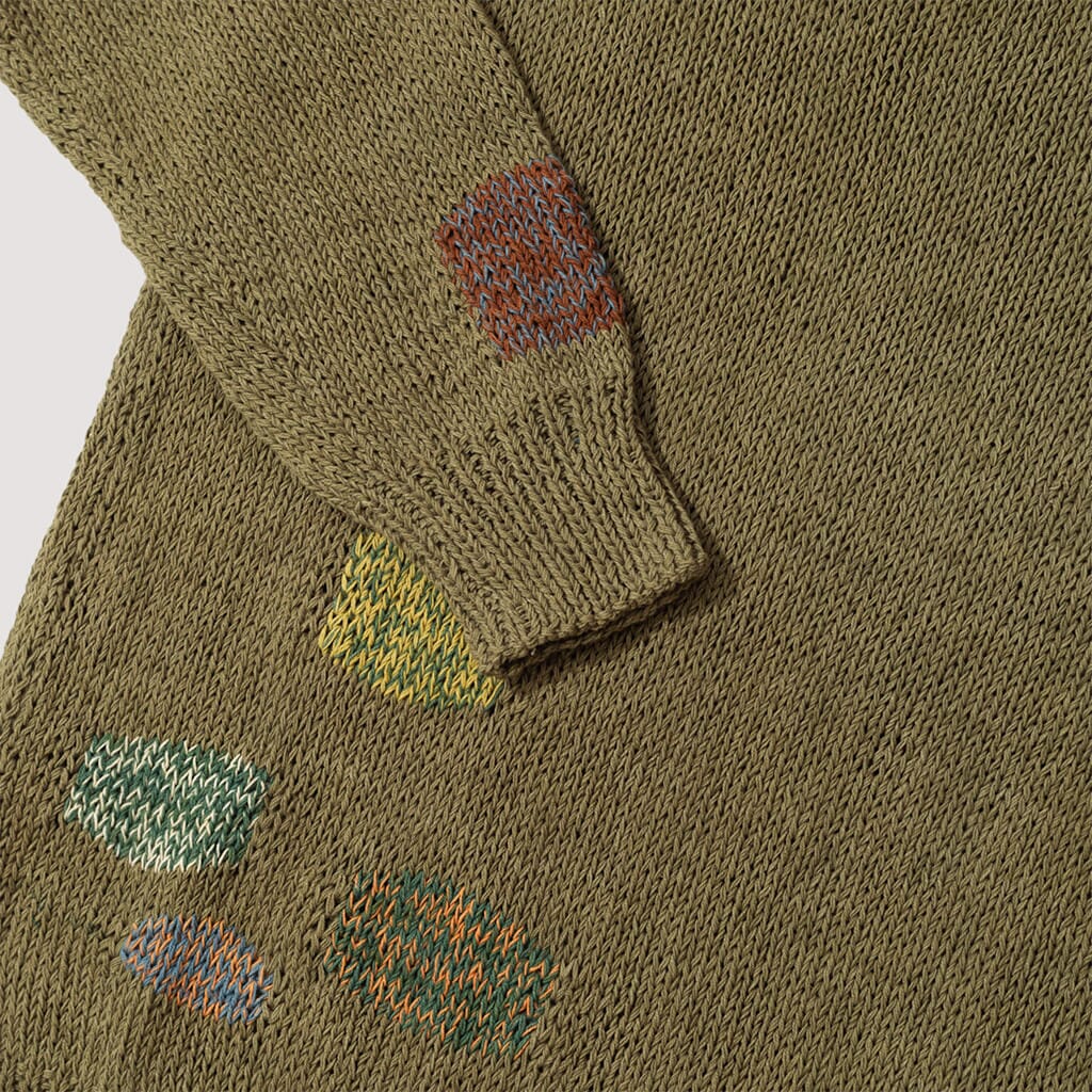 Spinning Jumper - Olive Darn Knit