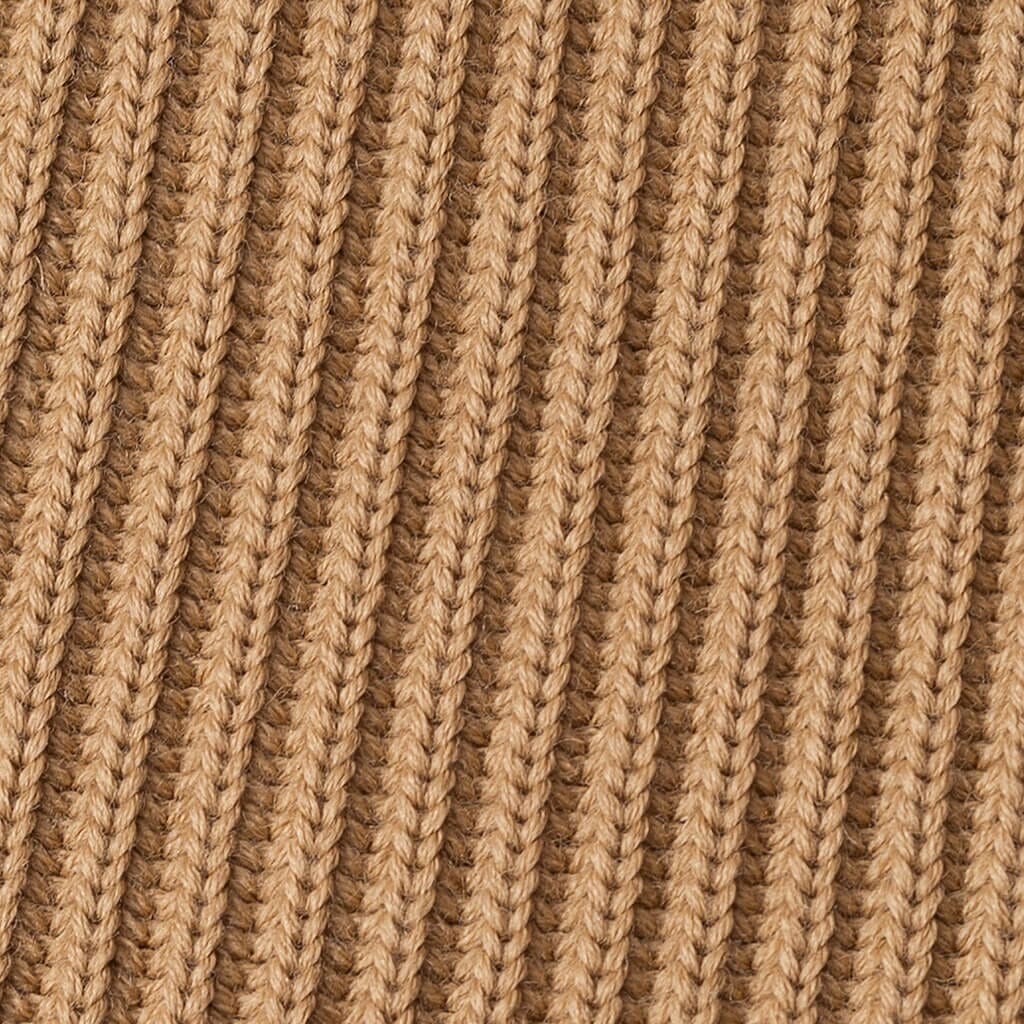 Navy Crewneck - Camel
