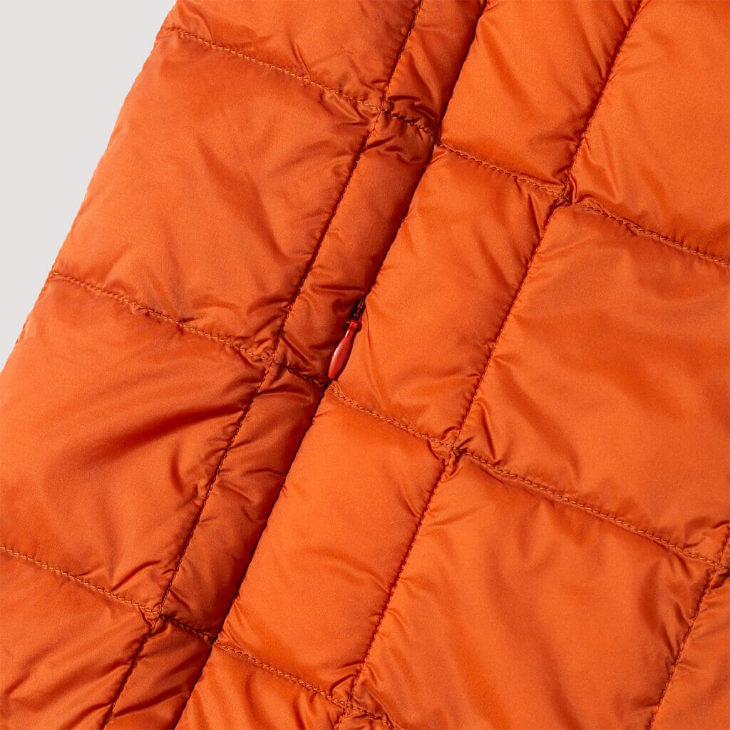 Crew-Neck Button Down Vest - Brick Orange