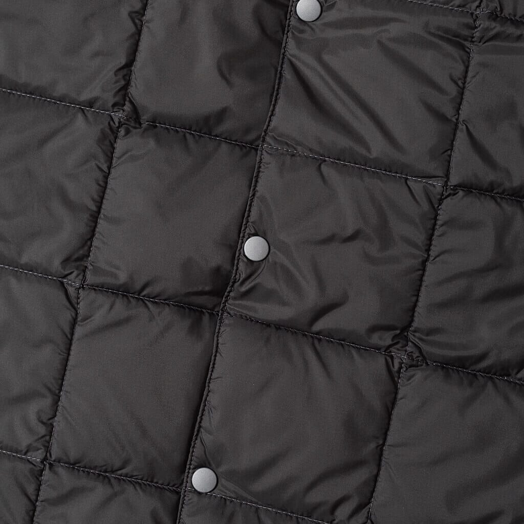 Crew-Neck Button Down Vest - Dark Charcoal