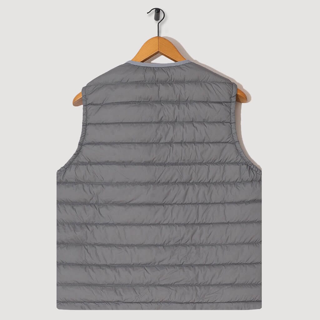 Down Crewneck Vest - Light Grey