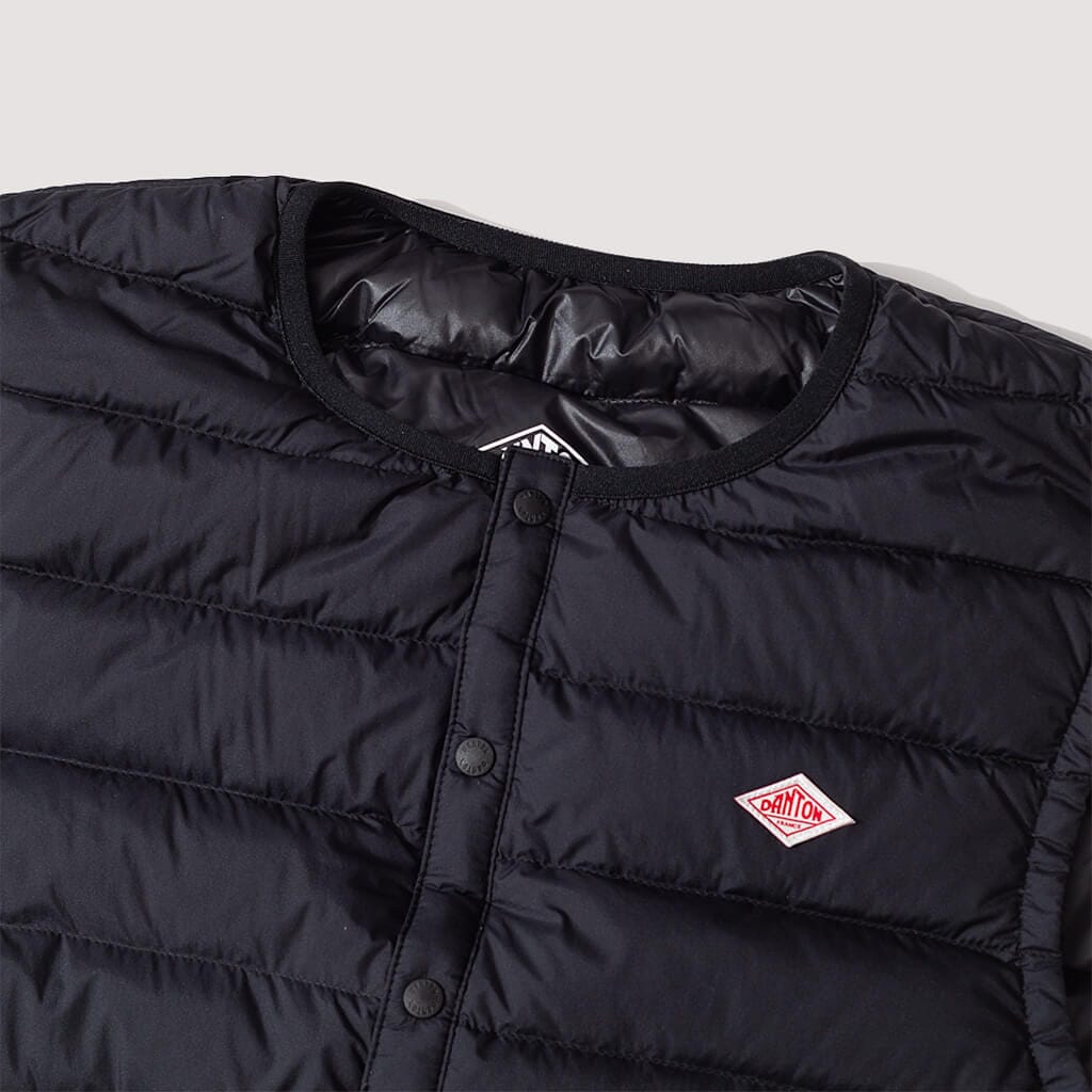 Down Crewneck Vest - Black