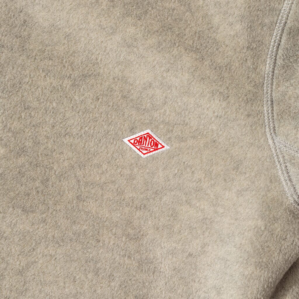Fleece Collarless Jacket - Marble
