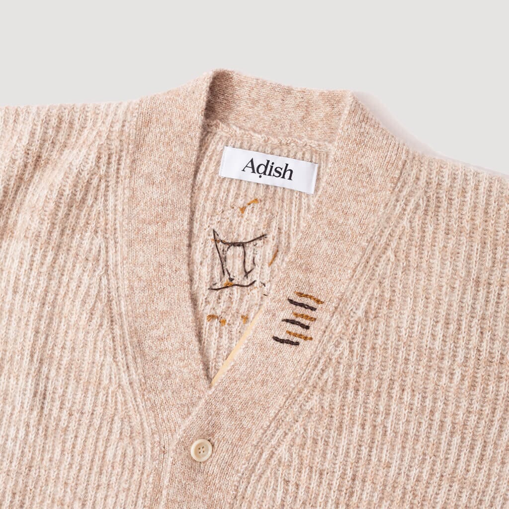 Alpaca Wool Quors Cardigan - Beige