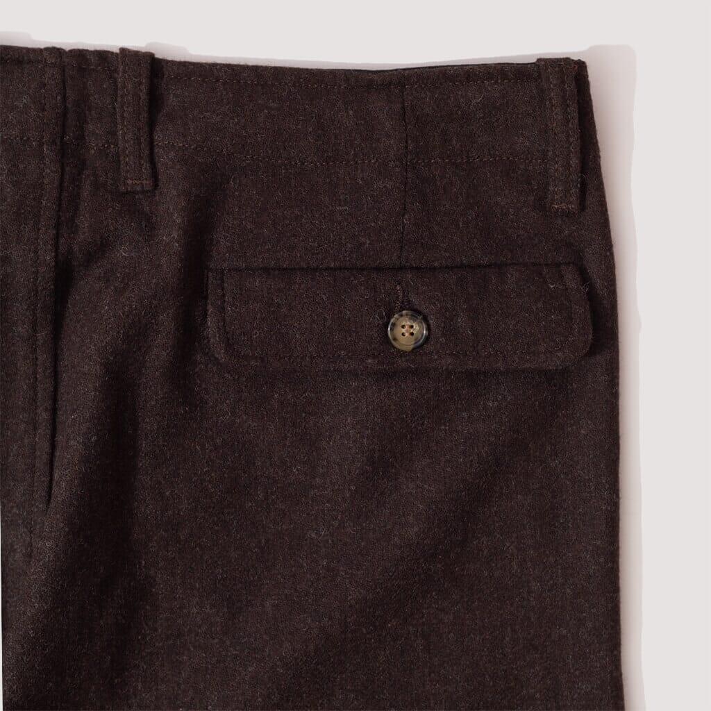 Quors Wool Trousers - Dark Brown