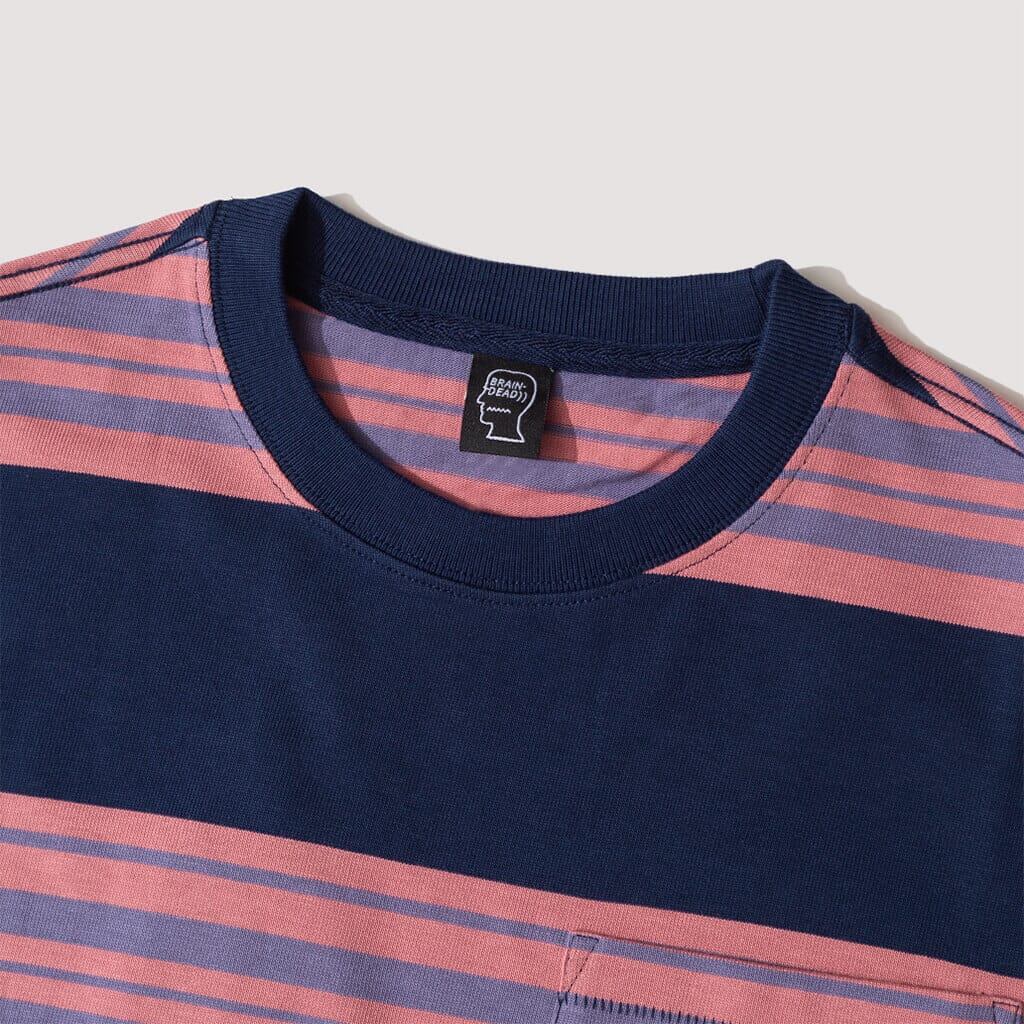 Baker Striped Pocket T-Shirt - Navy