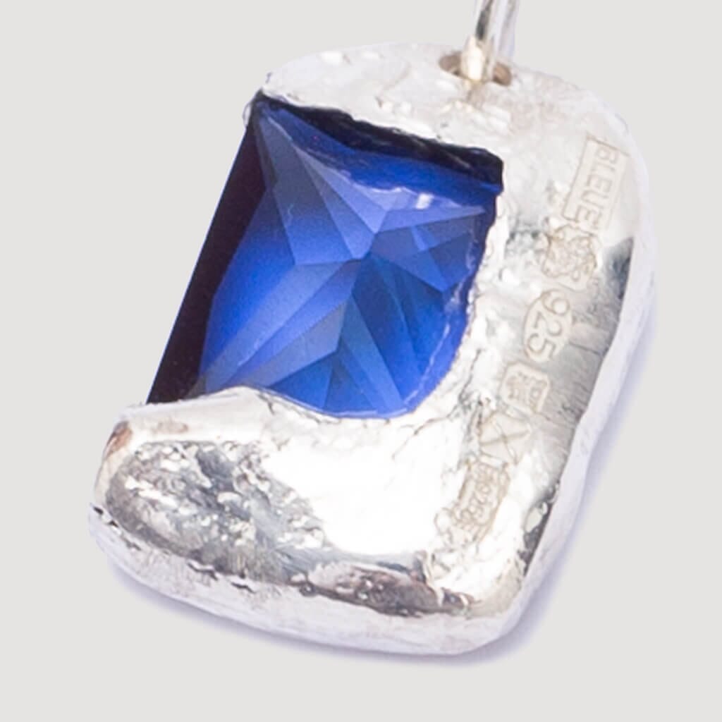 Blue Rose Pendant - Silver (925)