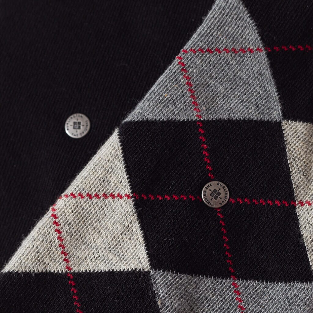 Everyday Argyle Mix Sock 2-Pack - Black