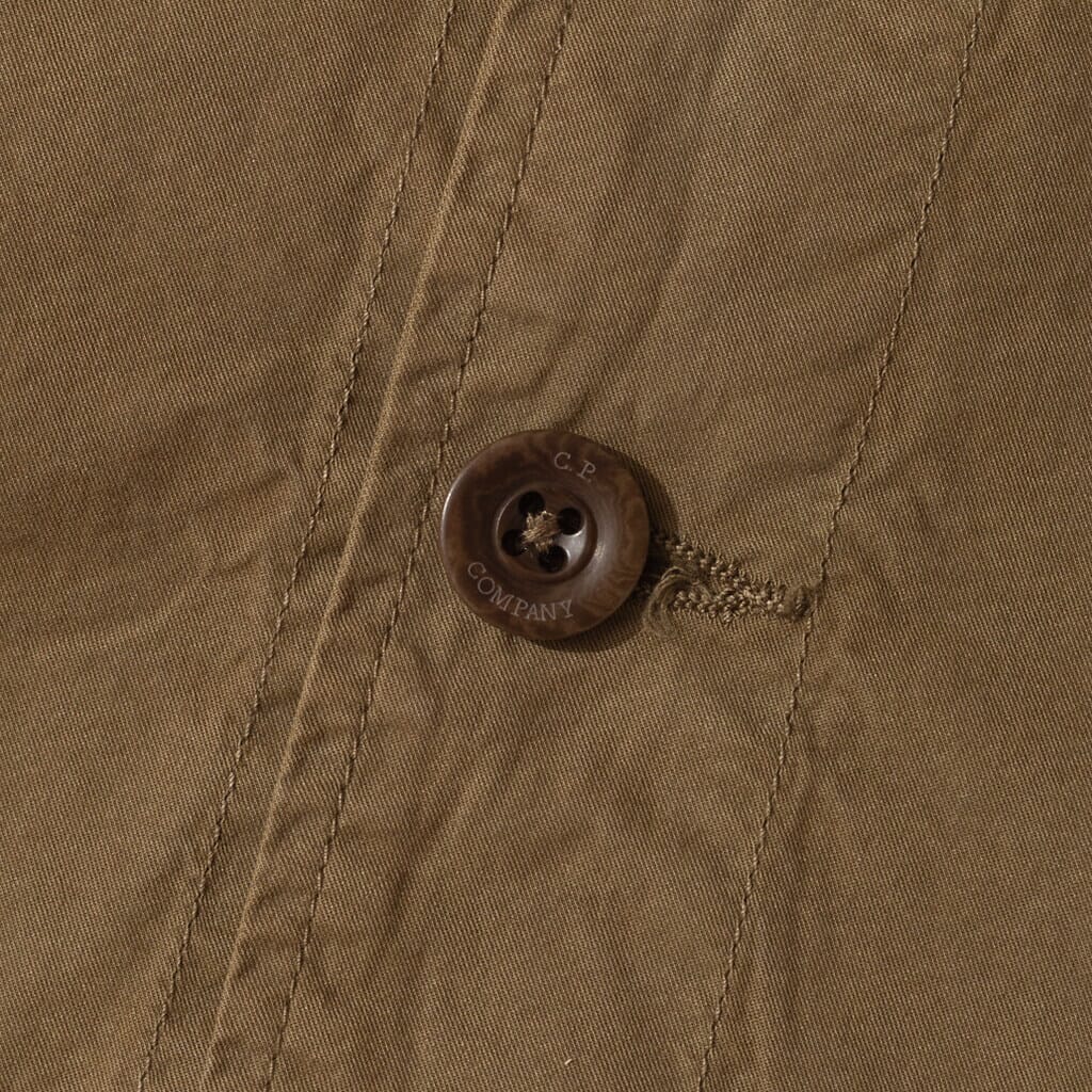 Gabardine Utility Overshirt - Butternut Brown