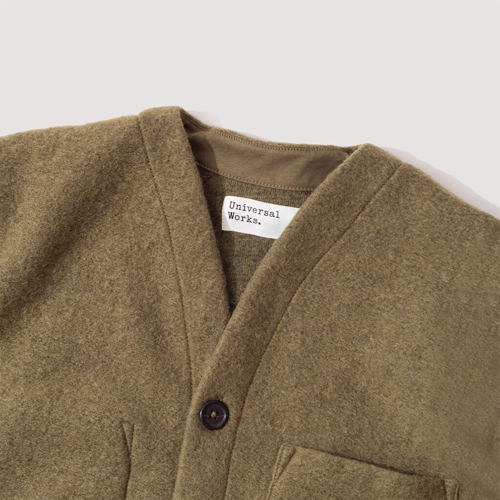 Wool Fleece Cardigan - Lovat