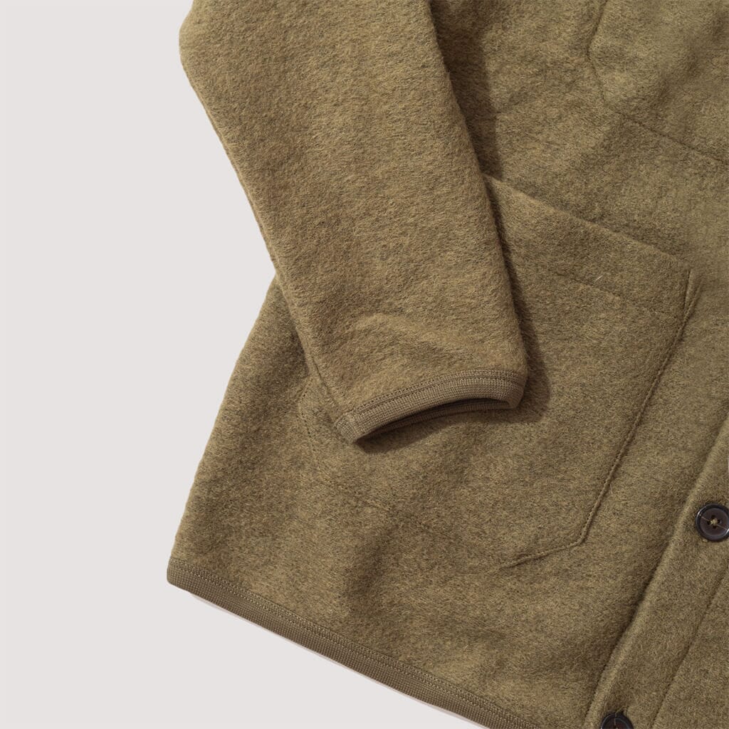 Wool Fleece Cardigan - Lovat