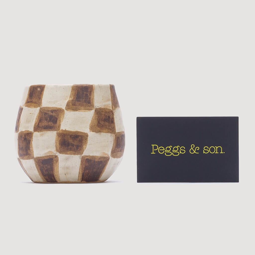 Checkered Mug - Natural
