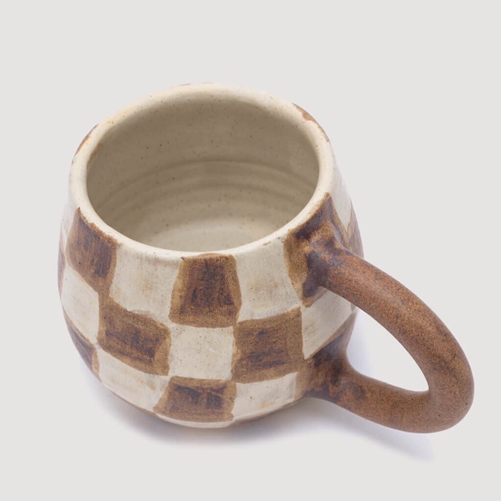 Checkered Mug - Natural