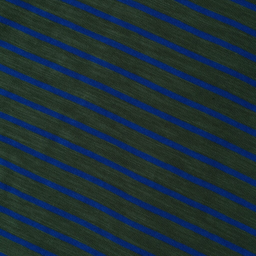 S/S Striped Slub Tee - Green