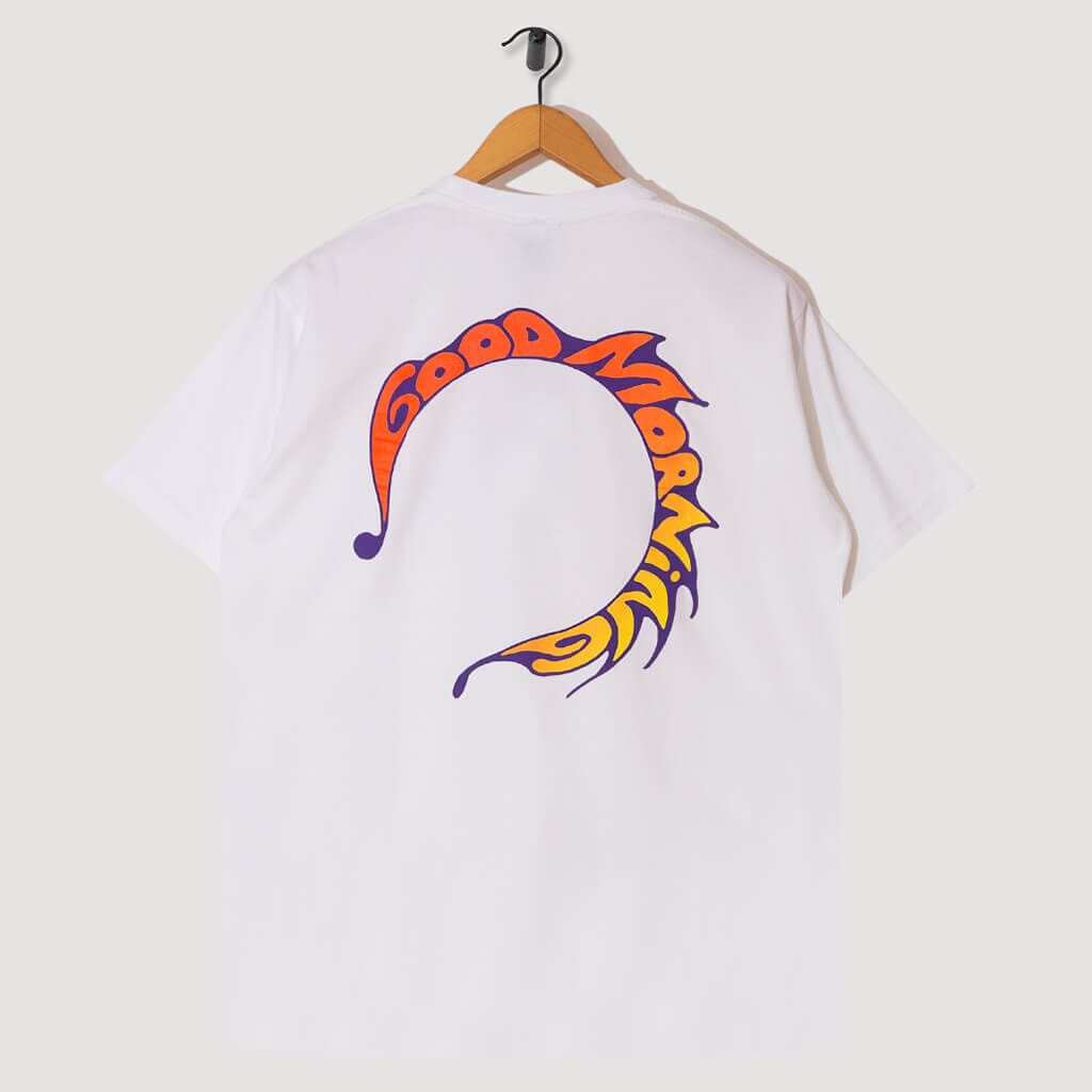 E Ruscha V Swirl Tee - White