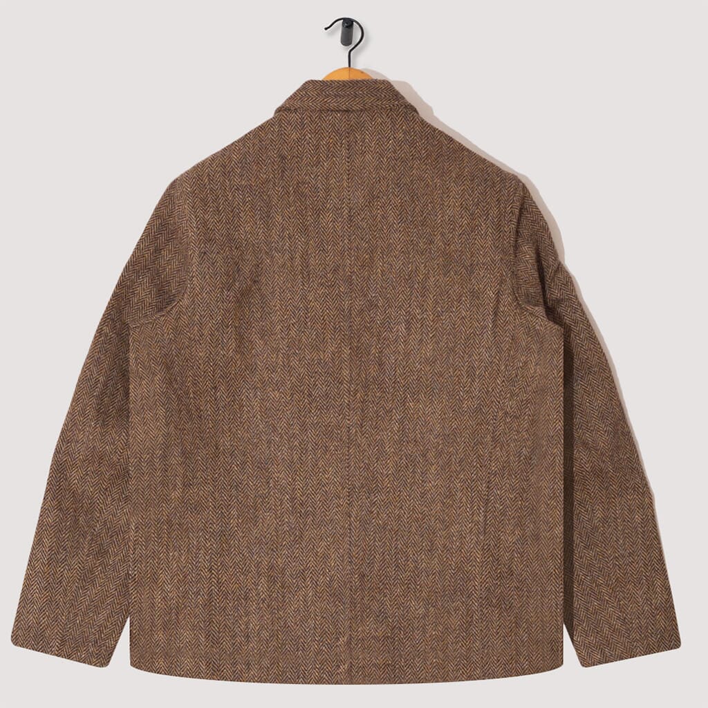 Bakers Jacket - Brown Herringbone Harris Tweed