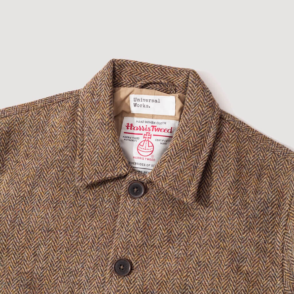 Bakers Jacket - Brown Herringbone Harris Tweed
