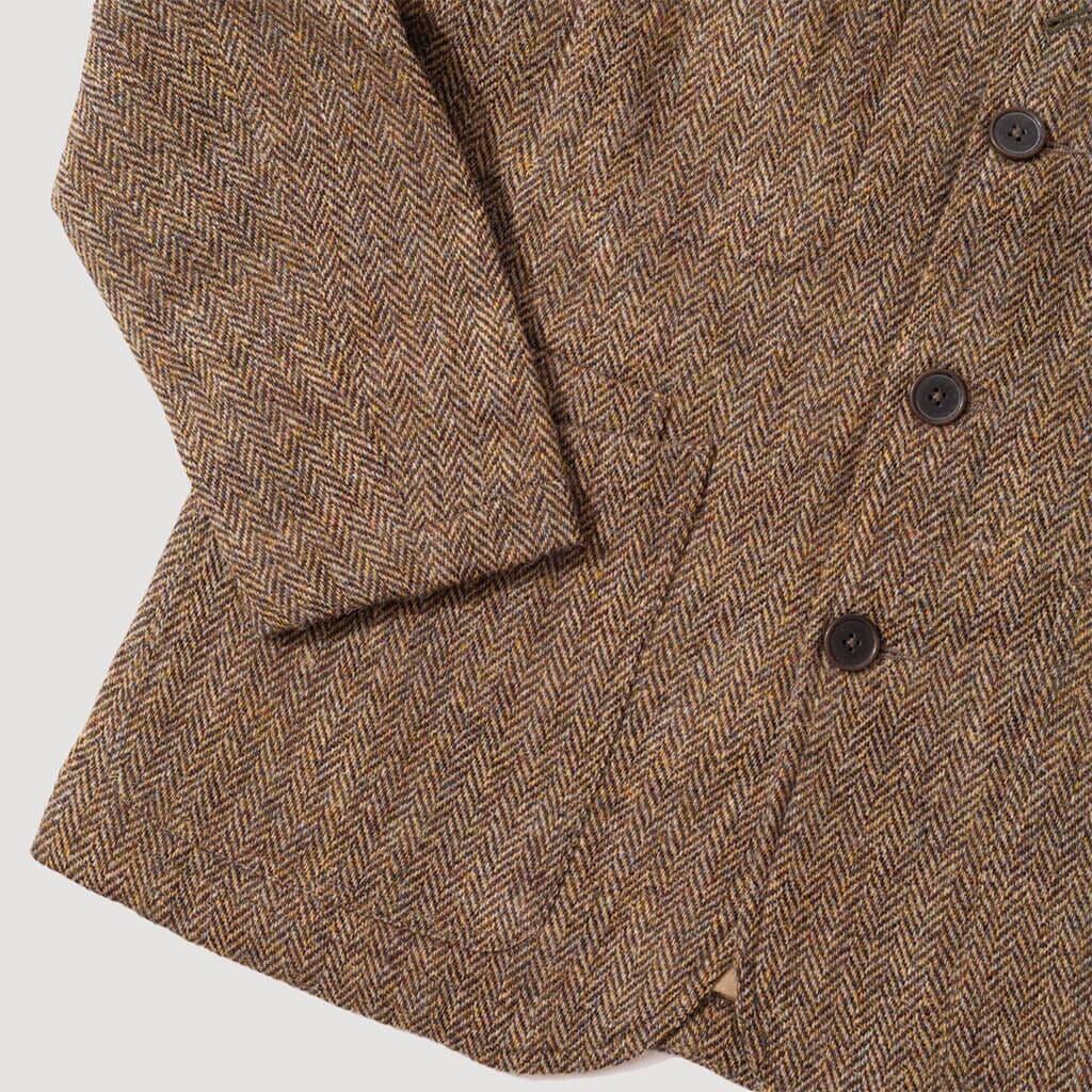 Bakers Jacket - Brown Herringbone Harris Tweed